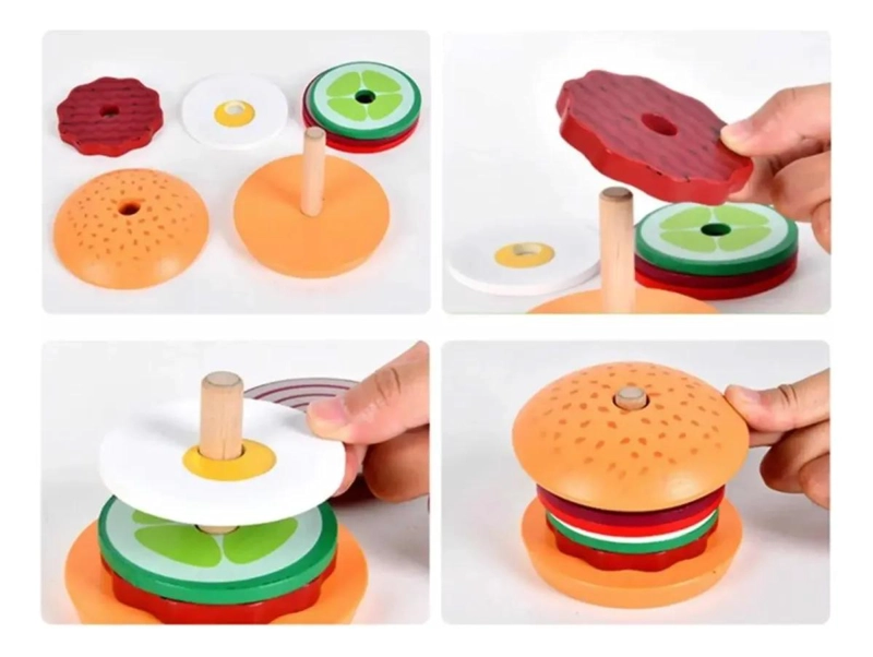 JUEGO DE SIMULACION DE ALIMENTOS DE MADERA PARA NIÑOS - 5