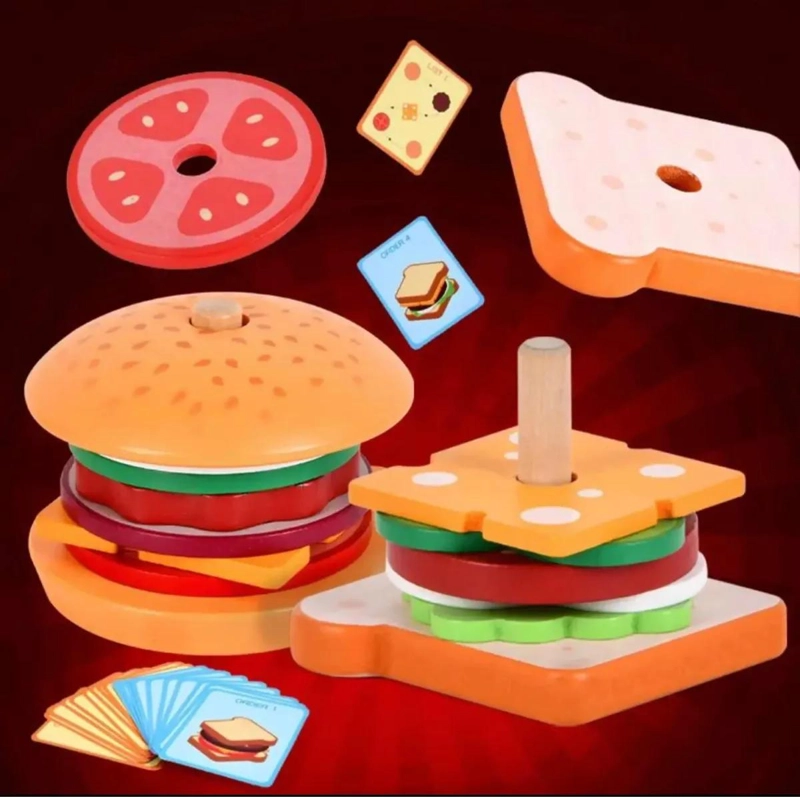 JUEGO DE SIMULACION DE ALIMENTOS DE MADERA PARA NIÑOS - 6
