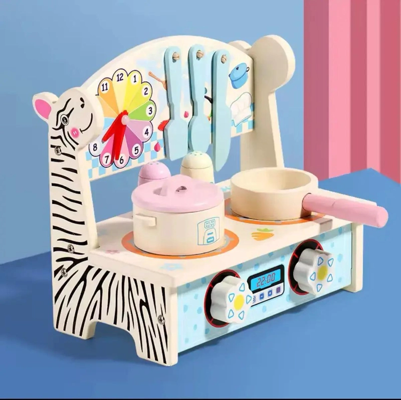 COCINA DE MADERA JUGUETE PARA NIÑOS ESTILO MONTESSORI - 10