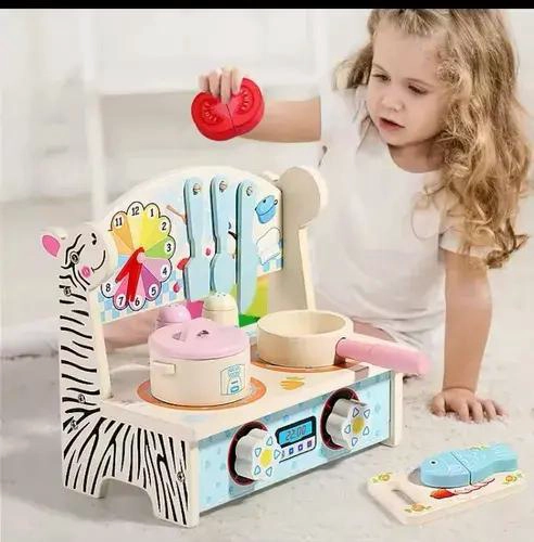 COCINA DE MADERA JUGUETE PARA NIÑOS ESTILO MONTESSORI - 2