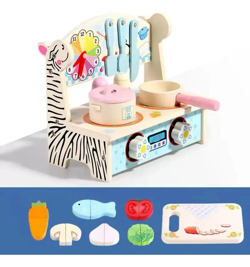 COCINA DE MADERA JUGUETE PARA NIÑOS ESTILO MONTESSORI - 9