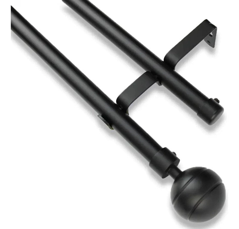 SET DE BARRA DE CORTINA METALICA EXTENSIBLE DE 160 A 300 CM COLOR CIRCULO - 1