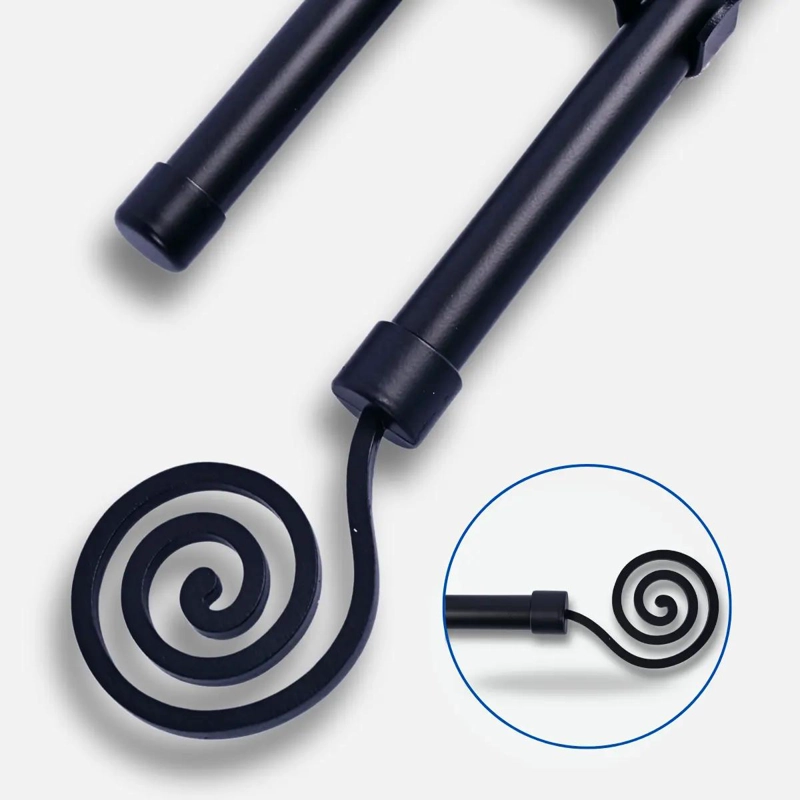 BARRA DE CORTINA METALICA EXTENSIBLE AJUSTABLE DE 160 A 300 CM COLOR NEGRO - 2