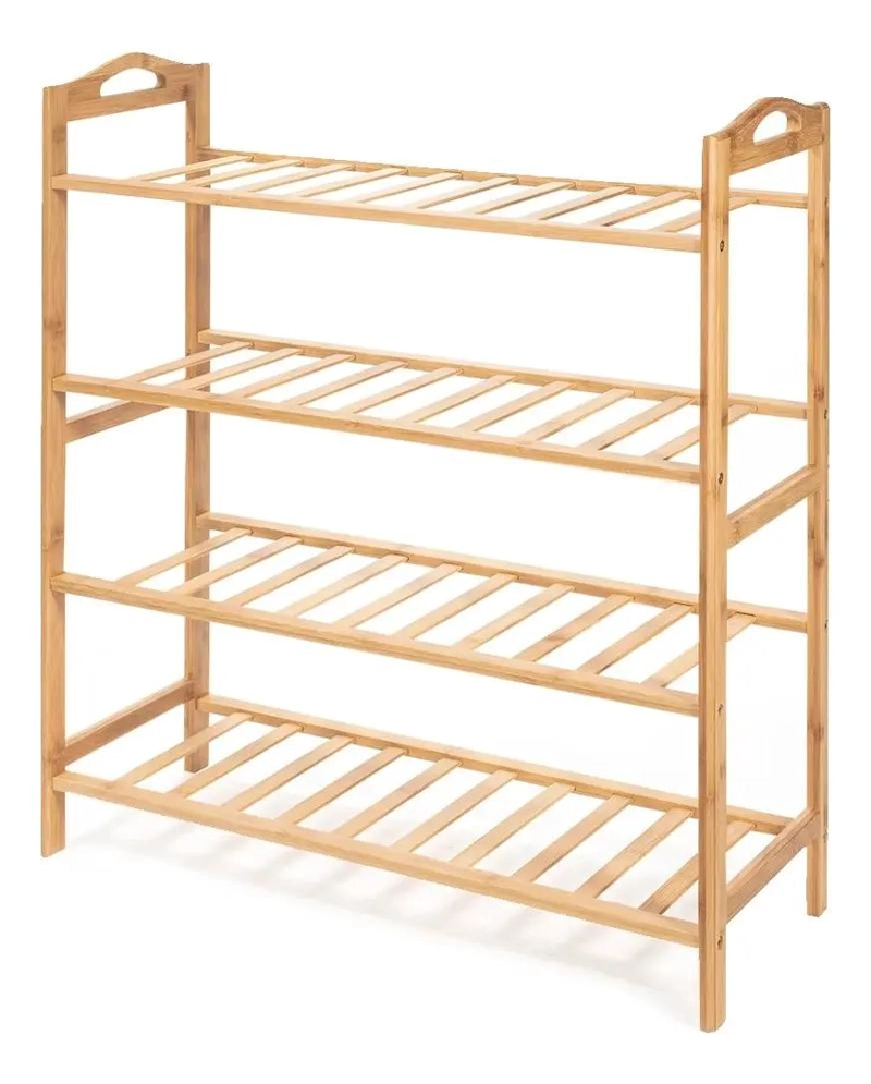 ESTANTE ORGANIZADOR MULTIFUNCIONAL DE 4 NIVELES EN BAMBU - 1