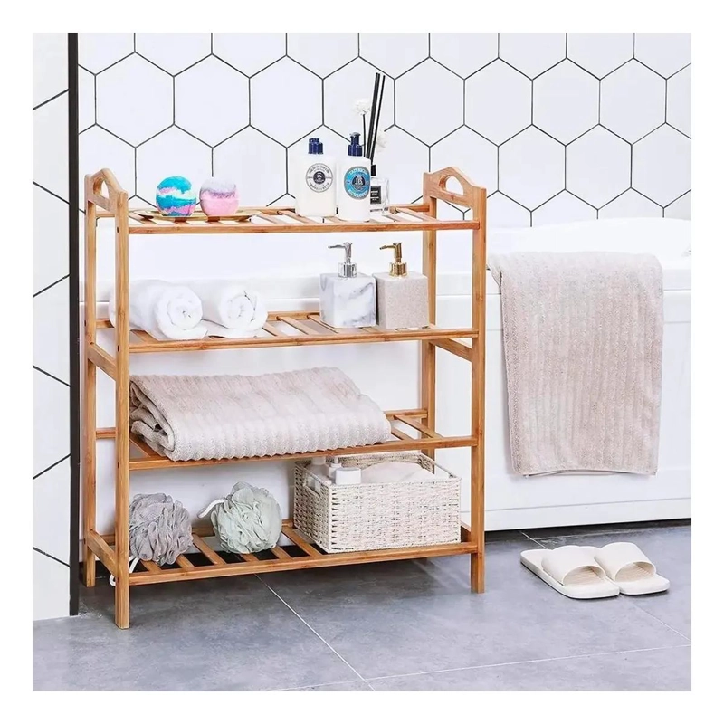 ESTANTE ORGANIZADOR MULTIFUNCIONAL DE 4 NIVELES EN BAMBU - 4