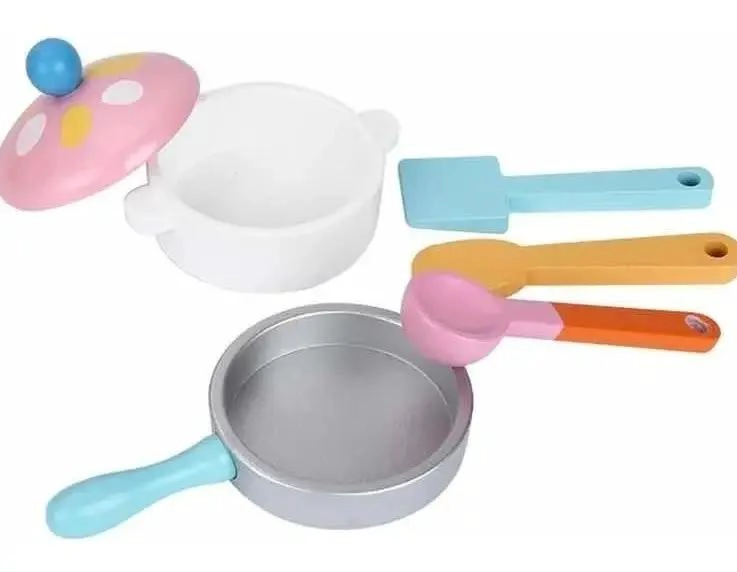 COCINA DE MADERA ROSADA PARA NIÑAS ESTILO MONTESSORI - 3