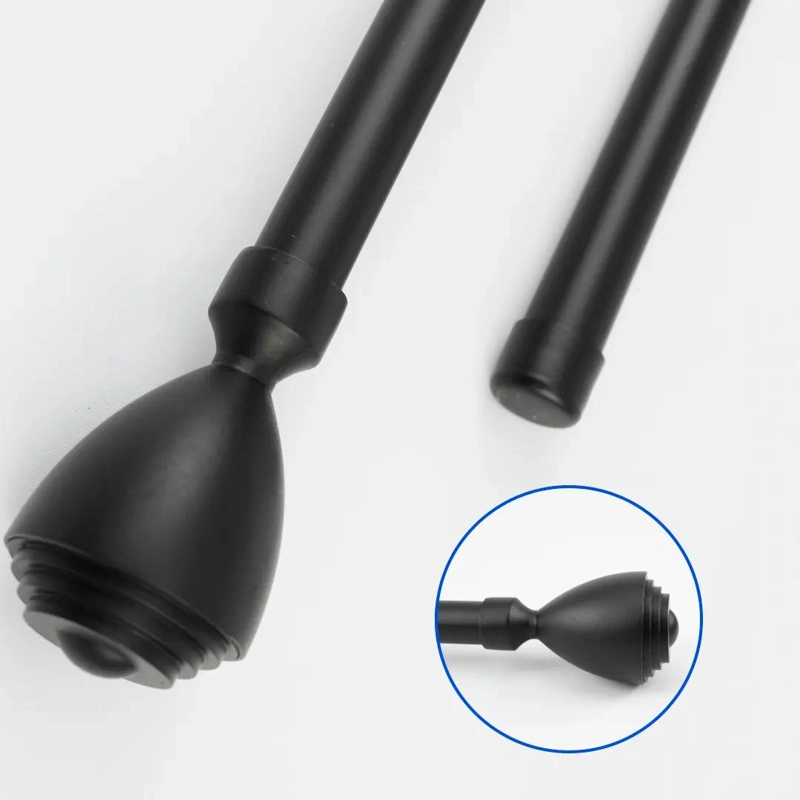 BARRA METALICA EXTENSIBLE PARA CORTINAS AJUSTABLE DE 160 A 300 CM COLOR NEGRO - 5