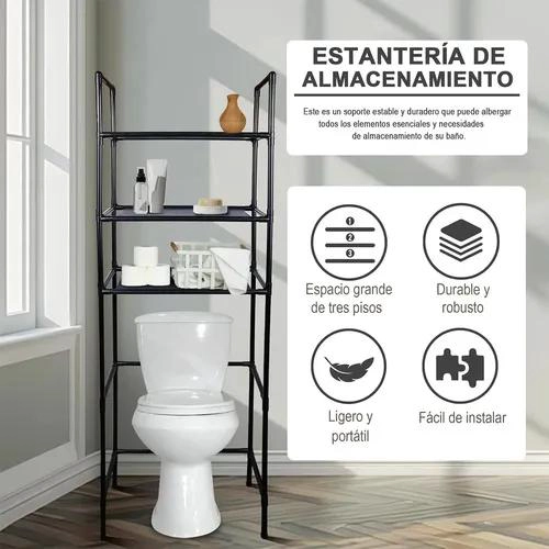 ORGANIZADOR DE BAÑO DE 3 NIVELES PARA ESPACIO REDUCIDO - 6