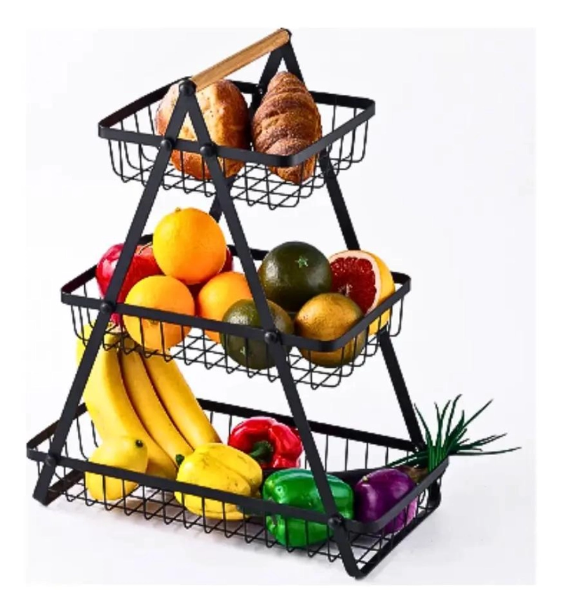 ORGANIZADOR MULTIFUNCIONAL DE FRUTAS Y VERDURAS CON 3 NIVELES - 1