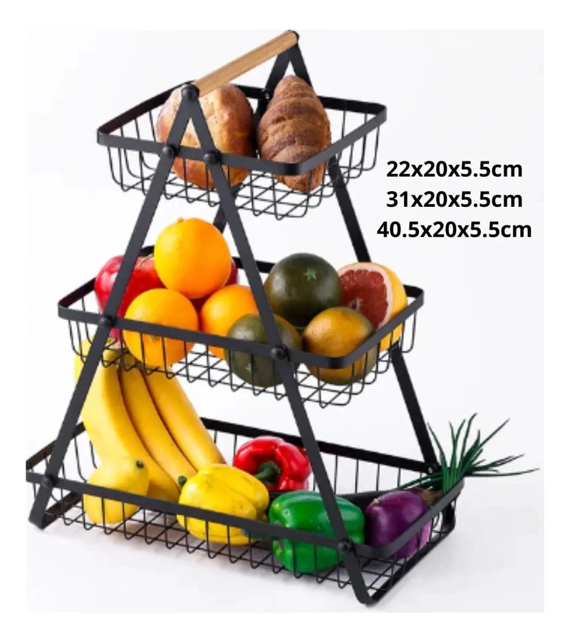 ORGANIZADOR MULTIFUNCIONAL DE FRUTAS Y VERDURAS CON 3 NIVELES - 3