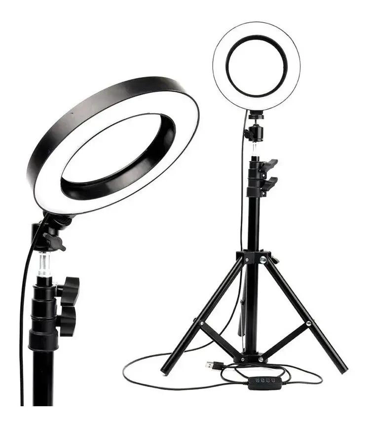 ANILLO DE LUZ LED REGULABLE CON TRIPODE AJUSTABLE DE 26 CM - 2