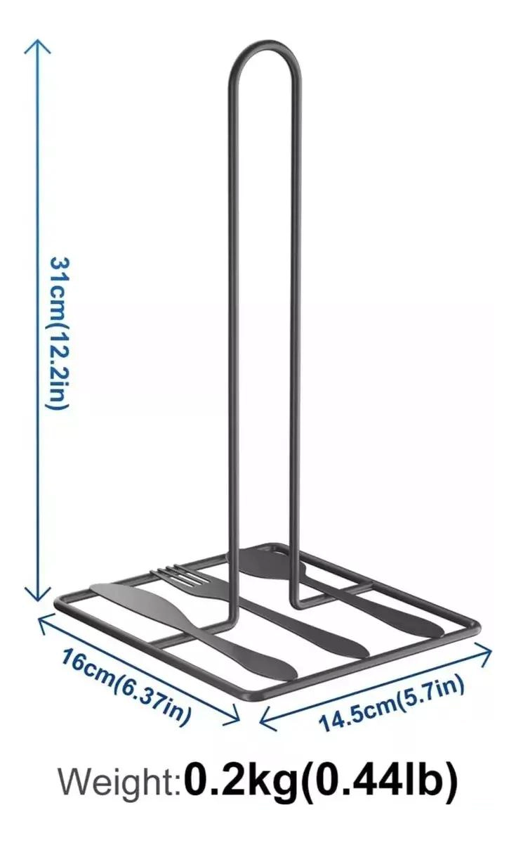 SOPORTE PARA TOALLA DE ROLLO DE ACERO INOXIDABLE PARA COCINA - 2