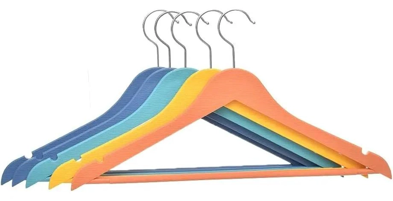 SET DE 10 COLGADORES ANTIDESLIZANTES PARA ROPA - 1