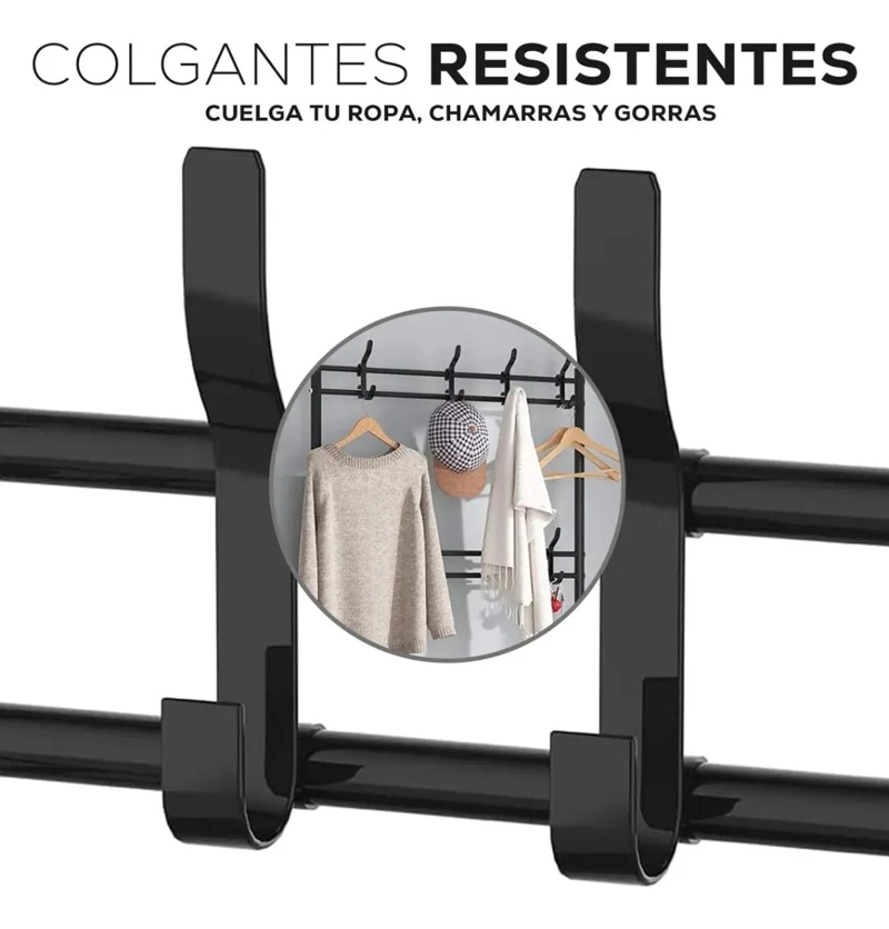 PERCHERO MULTIFUNCIONAL 5 NIVELES CON CUBRE POLVO PARA ZAPATOS - 4