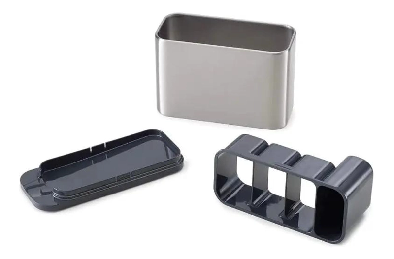 ORGANIZADOR DE CUBIERTOS DE ACERO INOXIDABLE CON DRENAJE - 3
