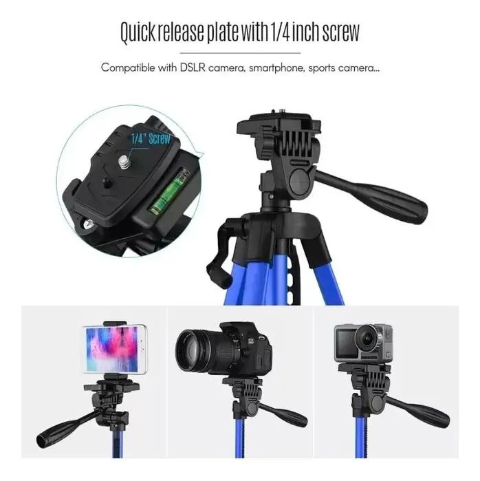 TRIPODE AJUSTABLE PARA CAMARA Y SMARTPHONE CON BOLSA DE TRANSPORTE - 4