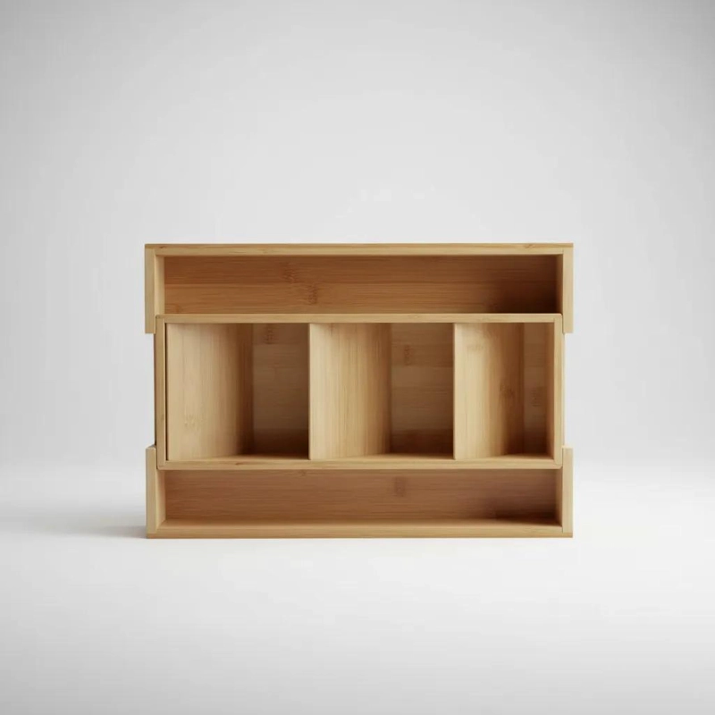 ORGANIZADOR DE CUBIERTOS DE BAMBU AJUSTABLE PARA CAJON - 2