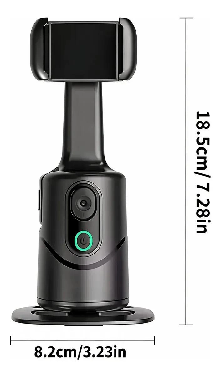 SOPORTE INTELIGENTE CON SEGUIMIENTO FACIAL 360° PARA CELULARES - 2
