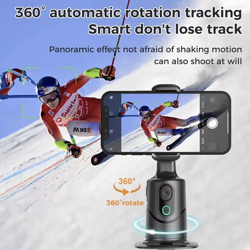SOPORTE INTELIGENTE CON SEGUIMIENTO FACIAL 360° PARA CELULARES - 3