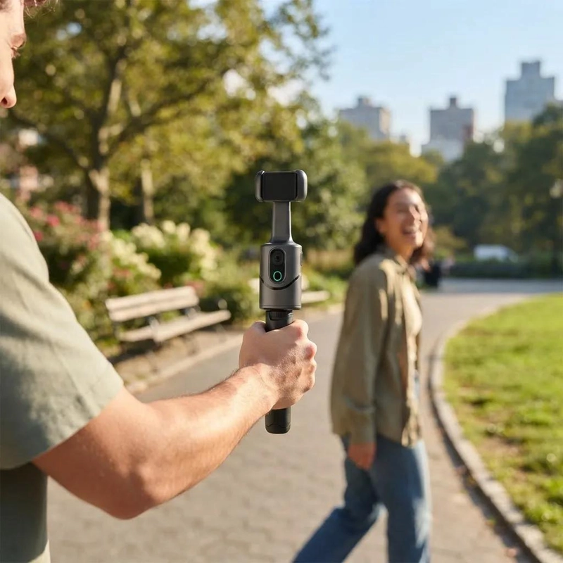 SOPORTE INTELIGENTE CON SEGUIMIENTO FACIAL 360° PARA CELULARES - 8