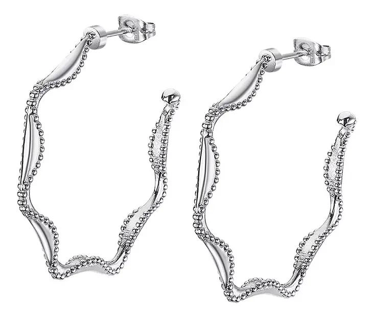 AROS DE ACERO INOXIDABLE 316L PARA MUJER ESTILO URBANO - 1