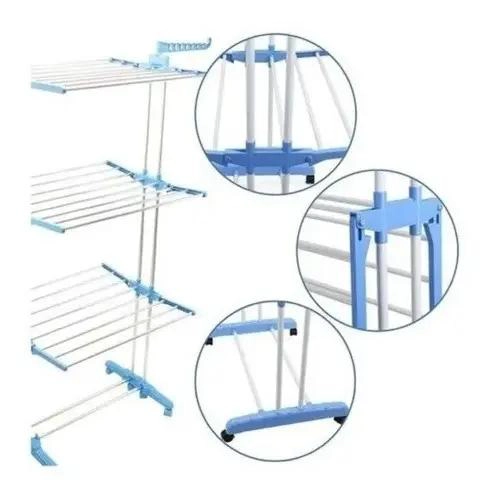 TENDEDERO COLGADOR PLEGABLE PARA ROPA BLANCO DE ALTA CALIDAD - 2