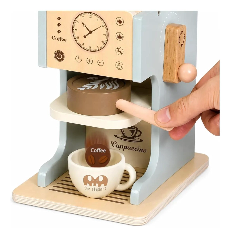 JUEGO DIDACTICO INFANTIL DE MADERA SET DE CAFETERA Y COCINA - 5