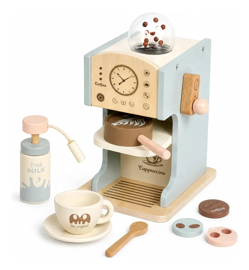 JUEGO DIDACTICO INFANTIL DE MADERA SET DE CAFETERA Y COCINA - 7