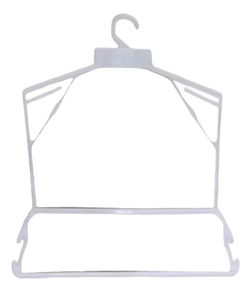 PACK DE 10 COLGADORES BLANCOS PARA LENCERIA Y ROPA - 1