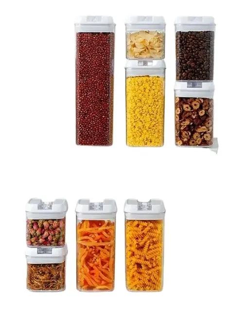 SET DE 7 CONTENEDORES ORGANIZADORES HERME TICOS PARA ALIMENTOS - 1