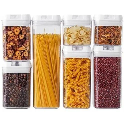 SET DE 7 CONTENEDORES ORGANIZADORES HERME TICOS PARA ALIMENTOS - 4