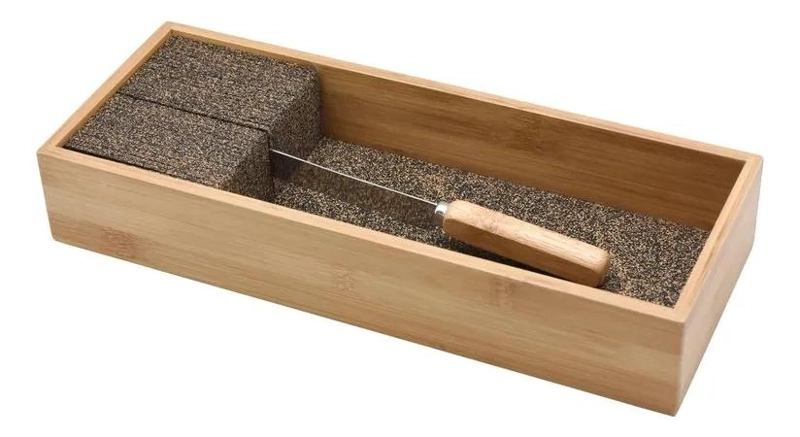 ORGANIZADOR DE CUCHILLOS DE BAMBU NATURAL PARA COCINA - 2