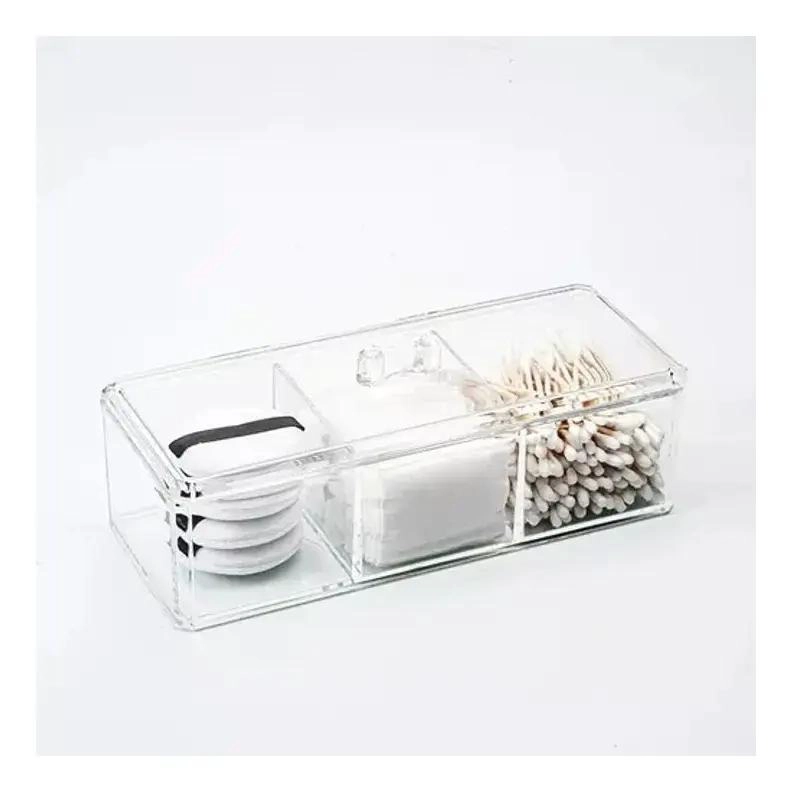 ORGANIZADOR DE MAQUILLAJE CON 3 COMPARTIMIENTOS DE ACRILICO - 3