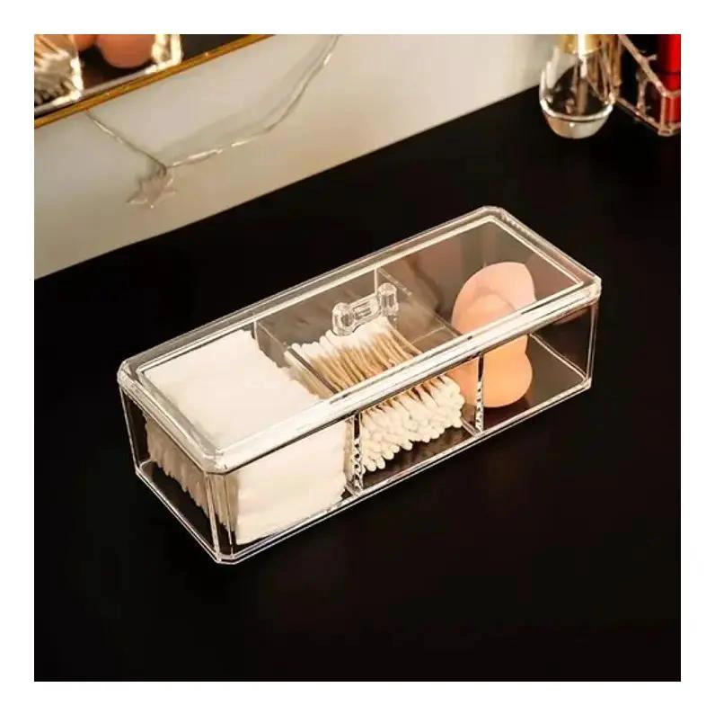 ORGANIZADOR DE MAQUILLAJE CON 3 COMPARTIMIENTOS DE ACRILICO - 9