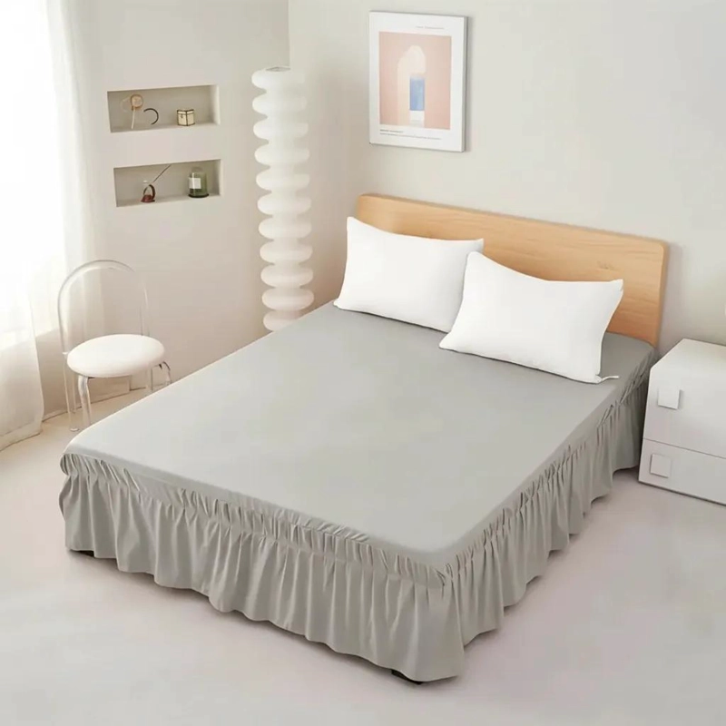 FALDON ELASTICO PARA CAMA DE 2 PLAZAS 155X200 CM FACIL COLOCACION - 2