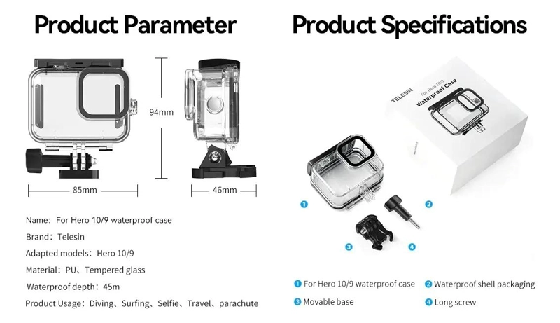 CARCASA IMPERMEABLE PARA CAMARA DE ACCION HASTA 60M - 7