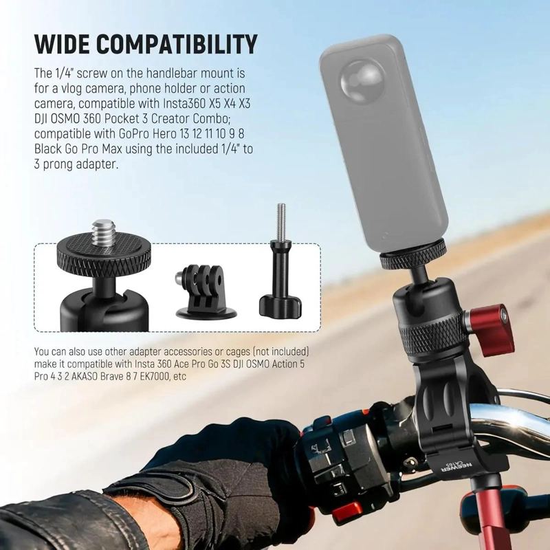 SOPORTE PARA CAMARA DE MANILLAR CON ROTACION 360° - 2