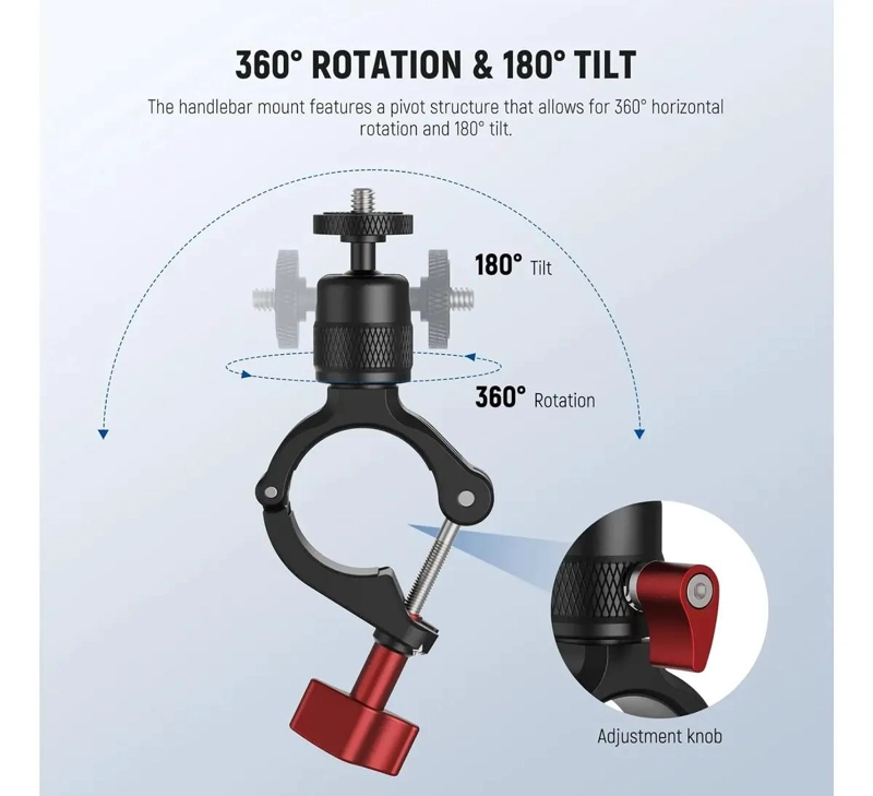 SOPORTE PARA CAMARA DE MANILLAR CON ROTACION 360° - 3
