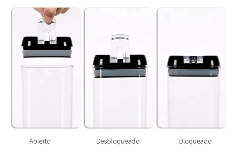 SET DE 6 CONTENEDORES HERME TICOS PARA ALIMENTOS DE 1.2 L - 4