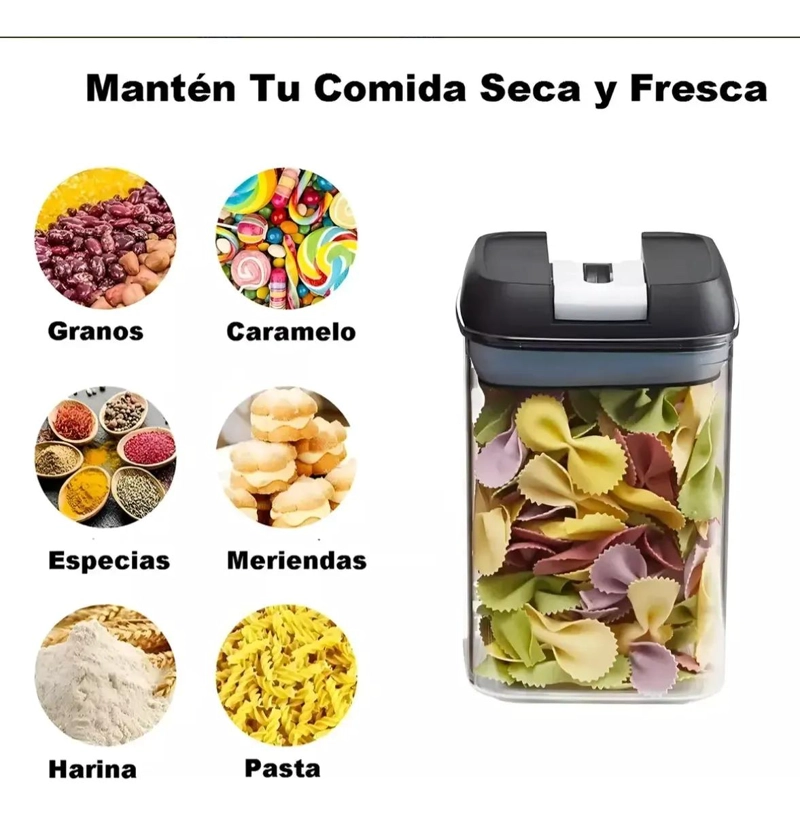 SET DE 6 CONTENEDORES HERME TICOS PARA ALIMENTOS DE 1.2 L - 6