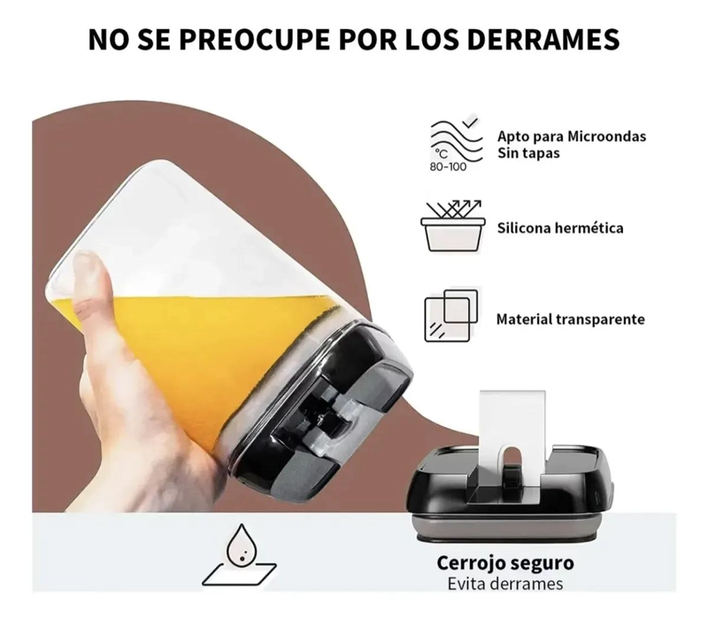 SET DE 6 CONTENEDORES HERME TICOS PARA ALIMENTOS DE 1.2 L - 7