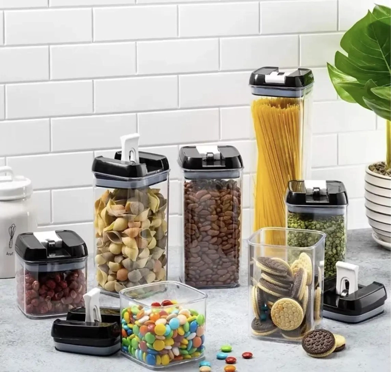 SET DE 6 CONTENEDORES HERME TICOS PARA ALIMENTOS DE 1.2 L - 8