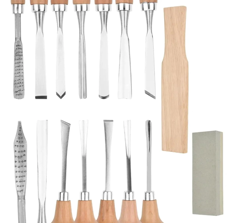 JUEGO DE CINCELES DE MADERA 16 PIEZAS - 4