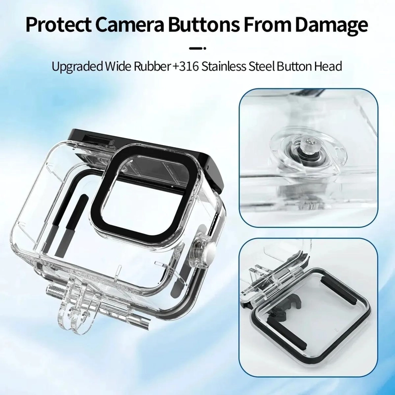 CARCASA IMPERMEABLE CON 3 FILTROS PARA CAMARAS DE ACCION - 6