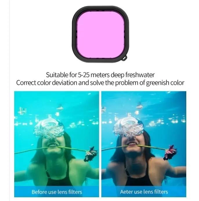 CARCASA IMPERMEABLE CON 3 FILTROS PARA CAMARAS DE ACCION - 7