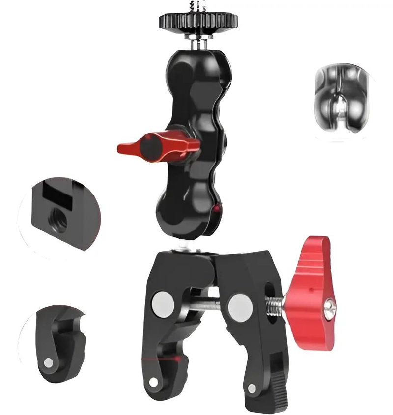 PINZA DE MONTAJE PARA CAMARAS Y ACCESORIOS CON BRAZO ARTICULADO - 3