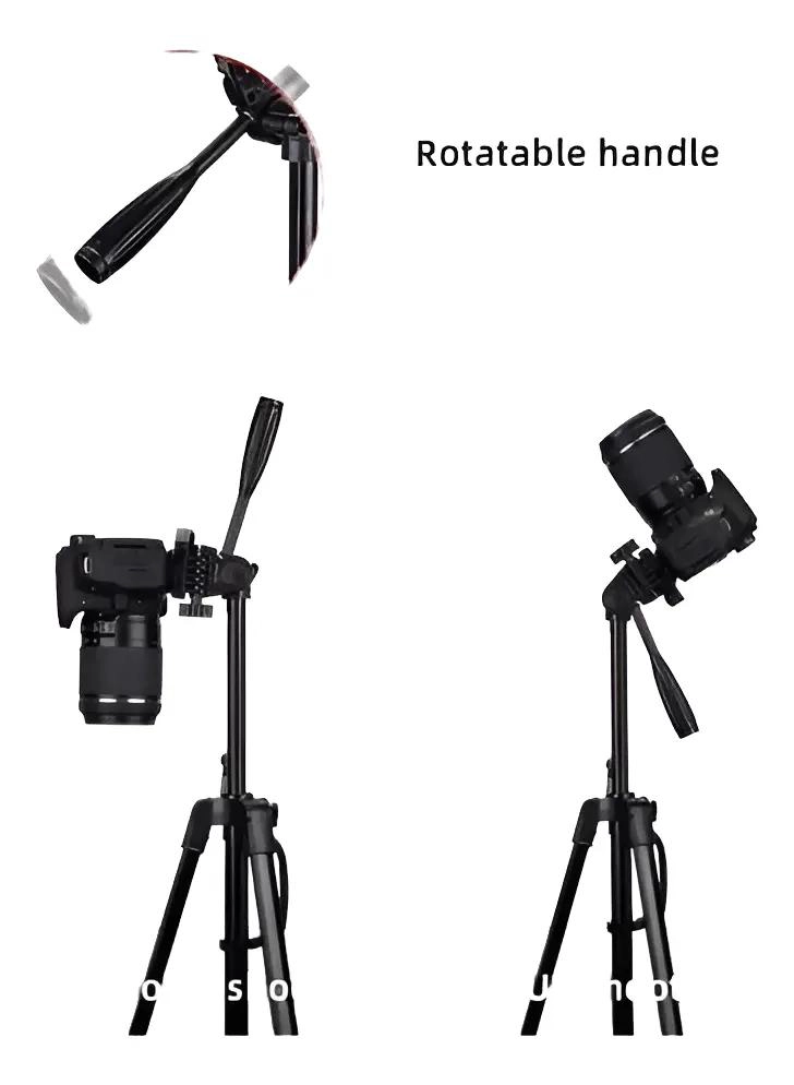 TRIPODE PROFESIONAL PARA CAMARA Y CELULAR DE 65 A 144 CM - 3