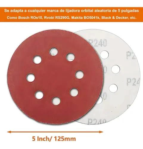 200 DISCOS DE LIJAS PULIDA 5 PULGADAS 60-600 - 3