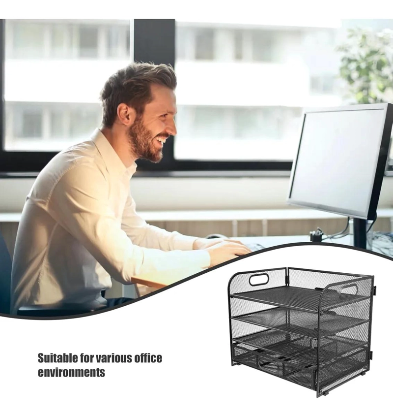 ORGANIZADOR DE ESCRITORIO CON CAJON Y DISEÑO MODERNO - 2