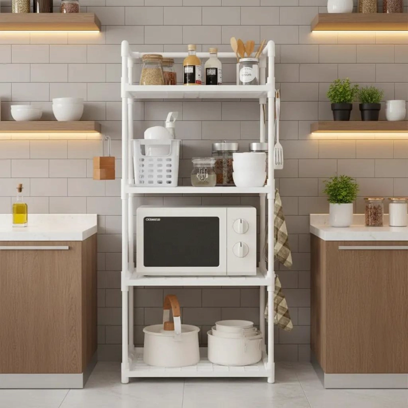 RACK ORGANIZADOR DE COCINA MULTIFUNCIONAL CON 4 REPISAS - 5